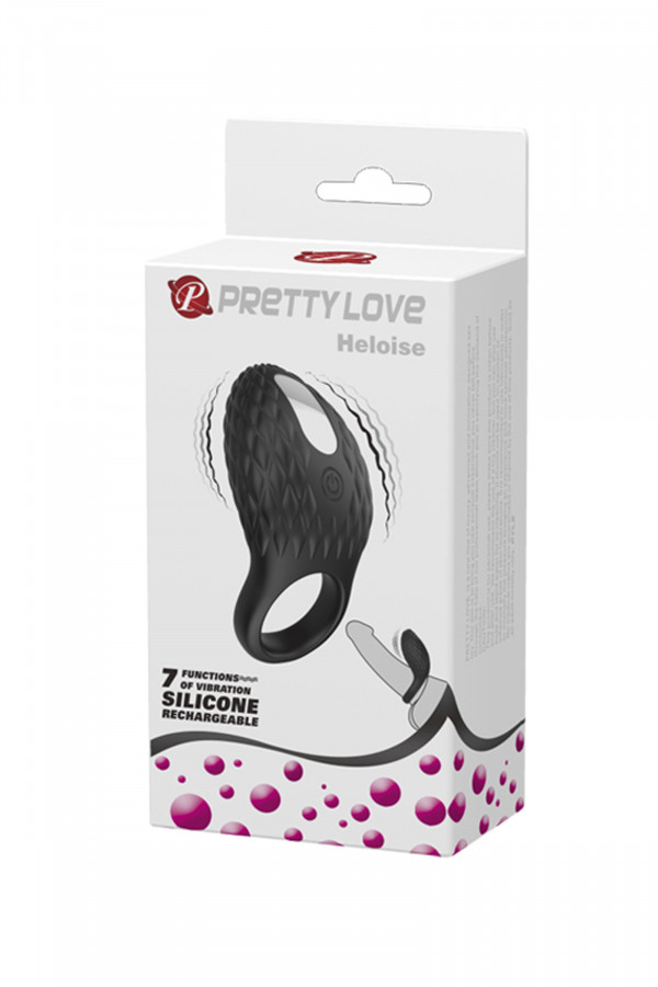 Heloise, cockring vibrant noir en silicone