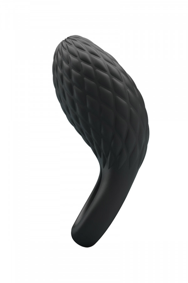 Heloise, cockring vibrant noir en silicone