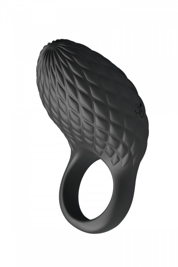 Heloise, cockring vibrant noir en silicone