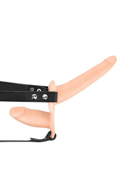 Double gode ceinture vibrant rechargeable par USB