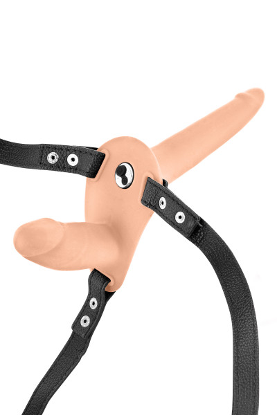 Double gode ceinture vibrant rechargeable par USB