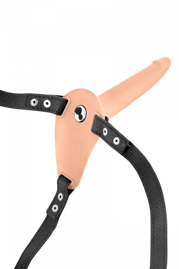 Gode ceinture vibrant noir silicone ceinture simili cuir USB