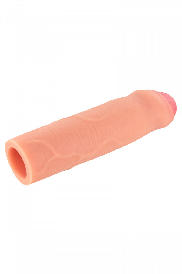 Biggy, gaine de pénis extension réaliste avec prépuce 16cm