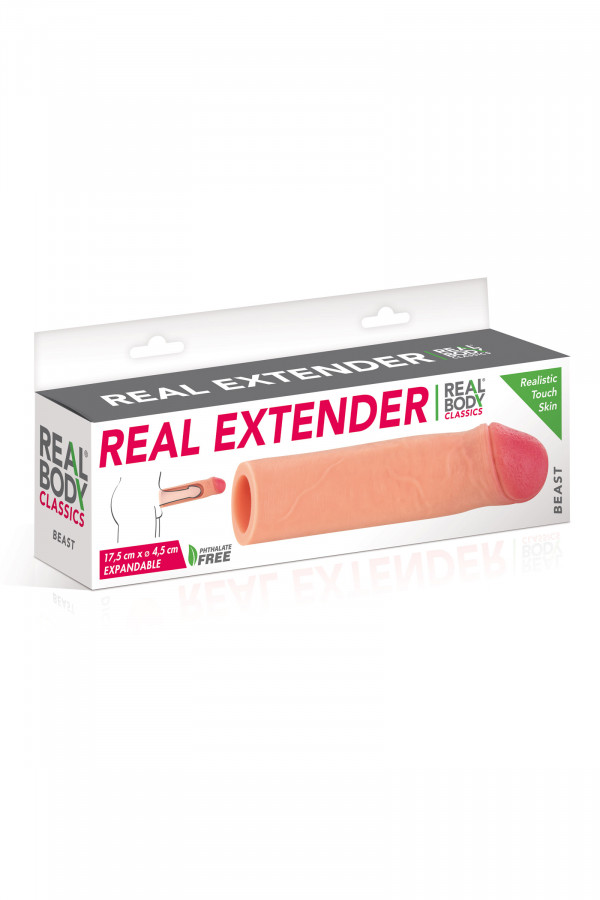 Beast, gaine de pénis extension réaliste Real Extender 17,5cm
