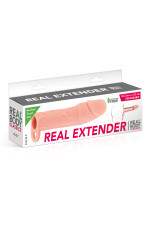 Hugy, gaine de pénis extension réaliste 16,5cm avec cockring