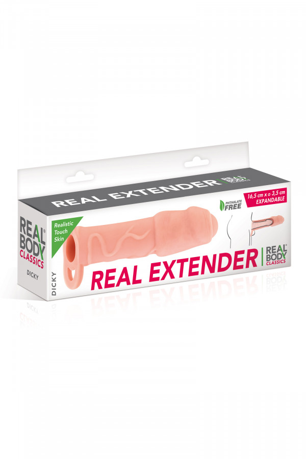 Gaine de pénis réaliste avec cockring Real Extender Dicky 16,5cm