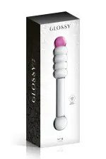 Glossy n°11, gode en verre à multi boules 20,3cm