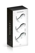 Glossy n°17, set de 3 plugs anal en verre