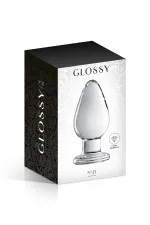 Glossy n°25, plug anal en verre arrondi