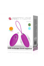 Oeuf vibrant à télécommande sans fil violet