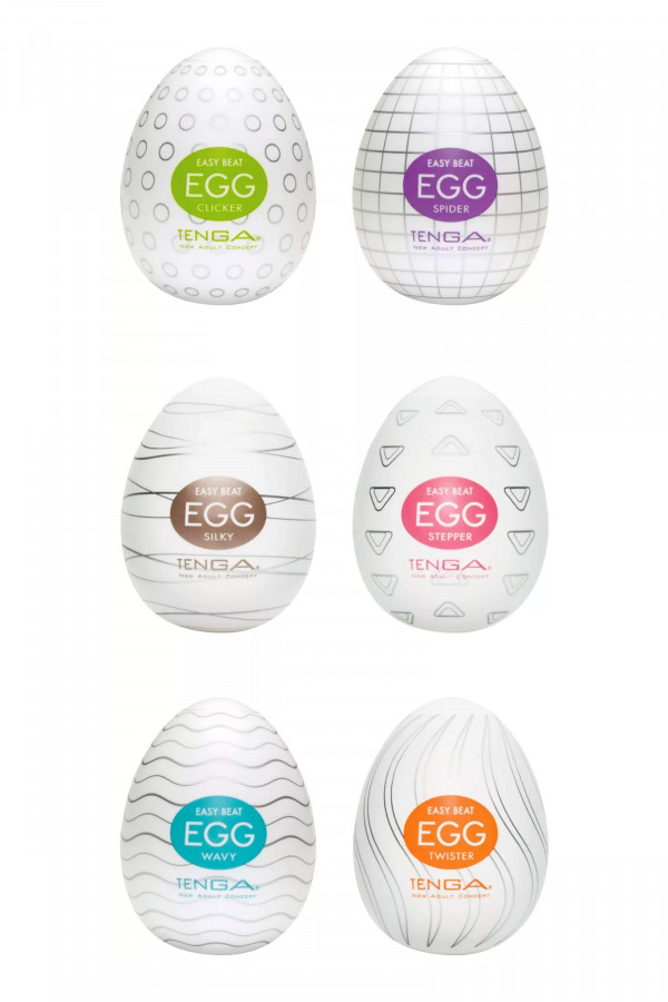 Boîte de 6 masturbateurs Egg Colors
