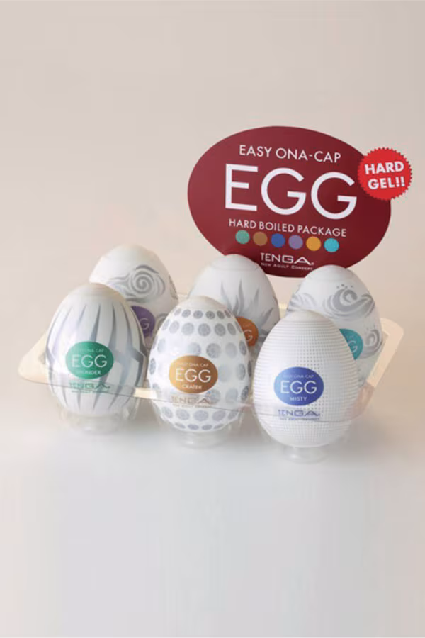 Boîte de 6 Masturbateurs Egg Hard Boiled - Concorde Love