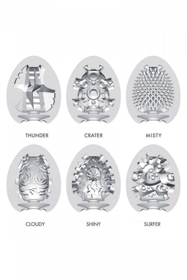 Boîte de 6 Masturbateurs Egg Hard Boiled - Concorde Love