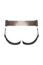 Curious, harnais d'aspect cuir et ajustable