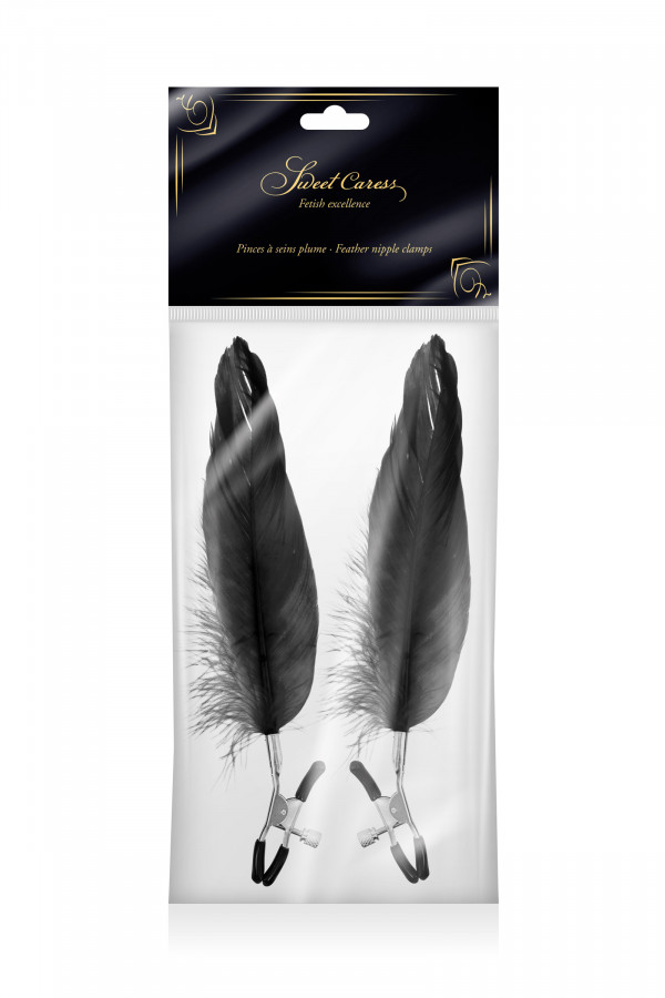 Pinces à Seins avec Plumes - Accessoires Érotiques