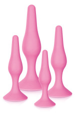 Coffret de 4 plugs anal avec ventouse