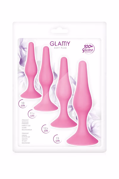 Coffret sextoys : coffret avec 4 plugs anal noirs en silicone