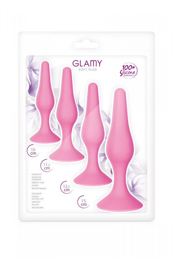 Coffret de 4 plugs anal avec ventouse