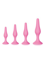 Coffret de 4 plugs anal avec ventouse