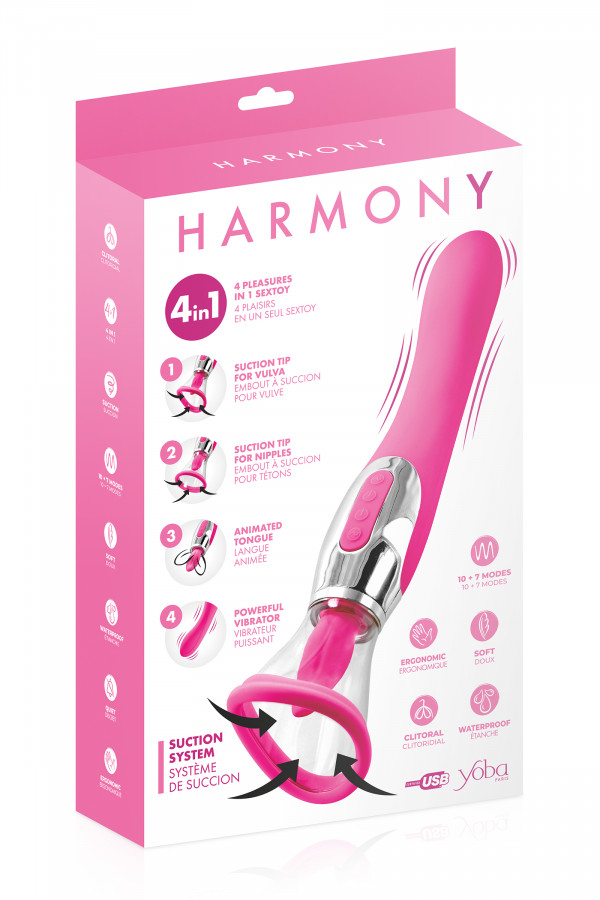 Vibromasseur 4 en 1 Harmony Fushia