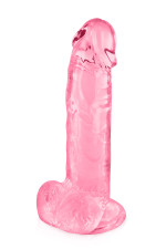 Gode ventouse réaliste en jelly 17,5cm