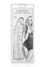 Gode courbé réaliste en jelly 18,5cm