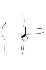 Double cockring en silicone pénis et testicules en forme de 8