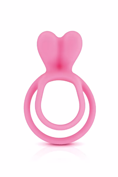 Double cockring avec stimulateur de clitoris