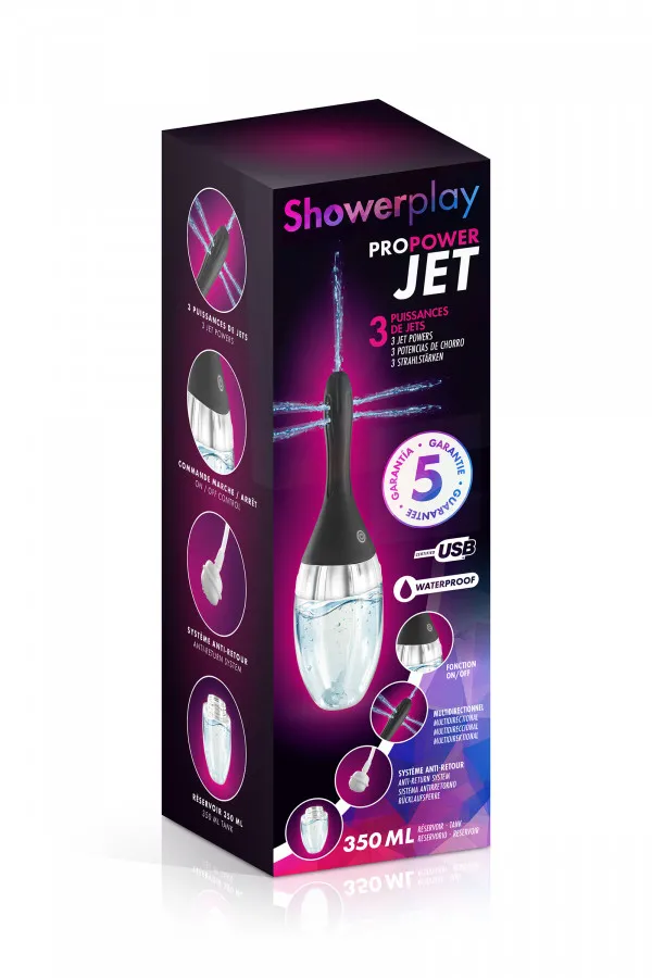 Poire à lavement ProPower Jet automatique 5 jets à 3 puissance de jets avec 30ml de réservoir