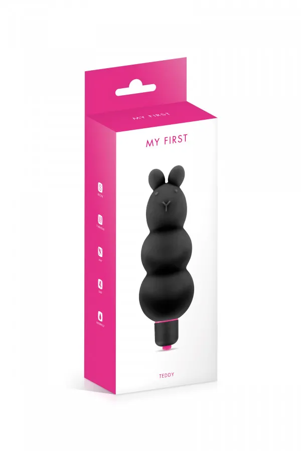 Loveshop vibromasseur : forme de nounours noir vibromasseur 7 vitesses