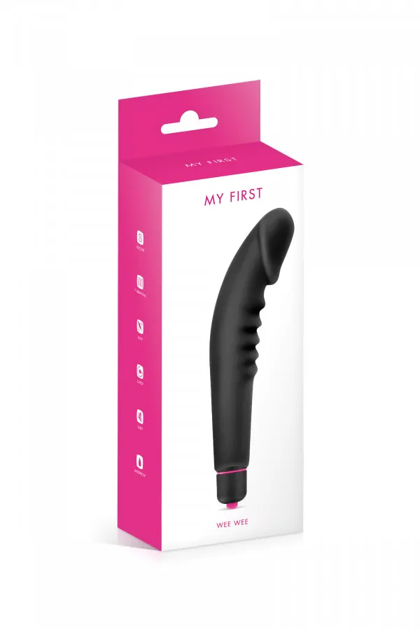 Vibromasseur noir avec gland design