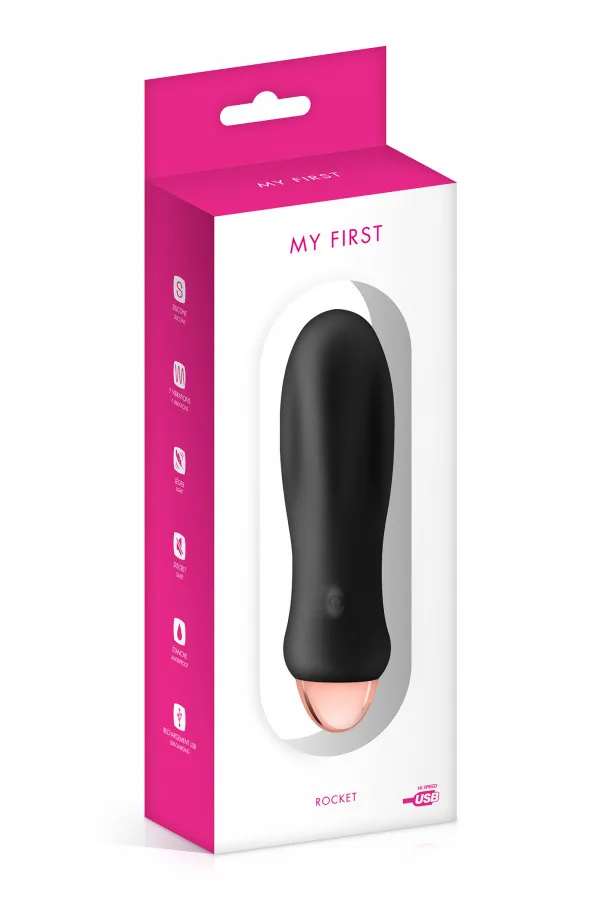 Sextoys : vibromasseur noir 7 vitesses waterprof