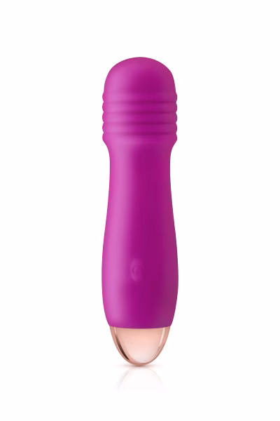 Vibromasseur noir avec tête stimulante striée