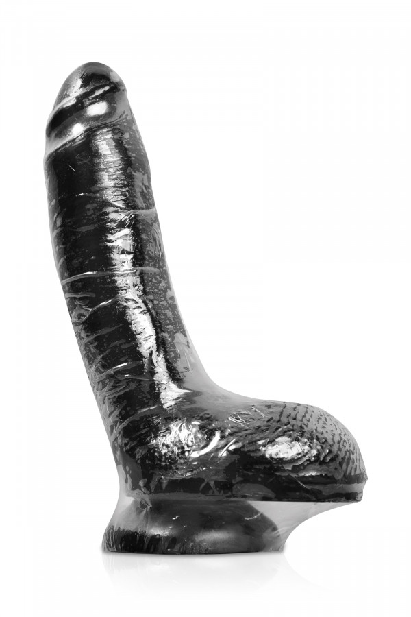 Gode ventouse réaliste noir XL de 23cm