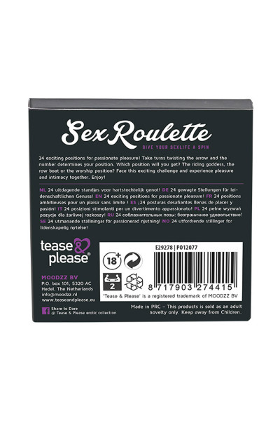 Jeu de couple Sex Roulette Kamasutra