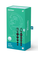 Satisfyer Love Beads, 2 chapelets anal en silicone