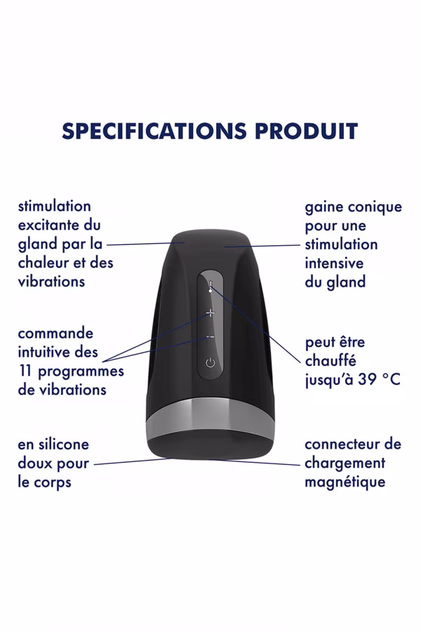 Masturbateur Men Heat Vibration - Automatique et Chauffant