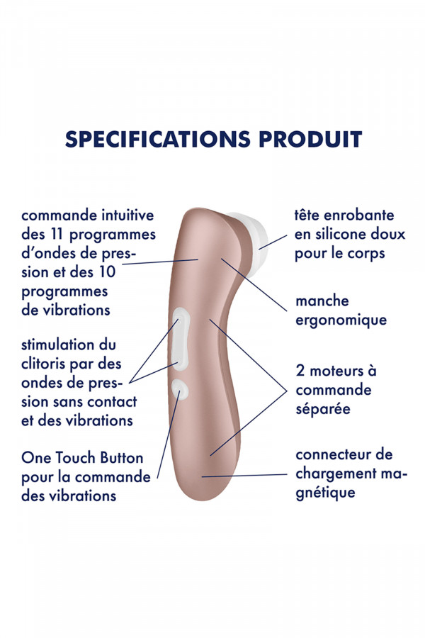 Satisfyer Pro 2+, stimulateur de clitoris par air pulsé et par vibrations