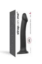 Gode strap-on flexible en silicone avec ventouse cœur