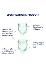 Satisfyer Feel Confident, 2 coupes menstruelles