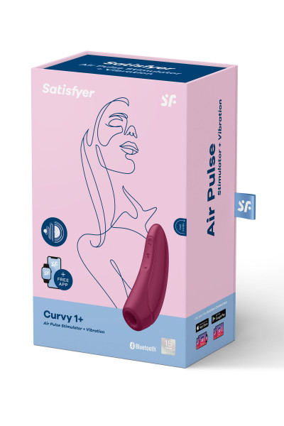 Stimulateur de clitoris par air pulsé et vibrations Satisfyer Curvy 1+