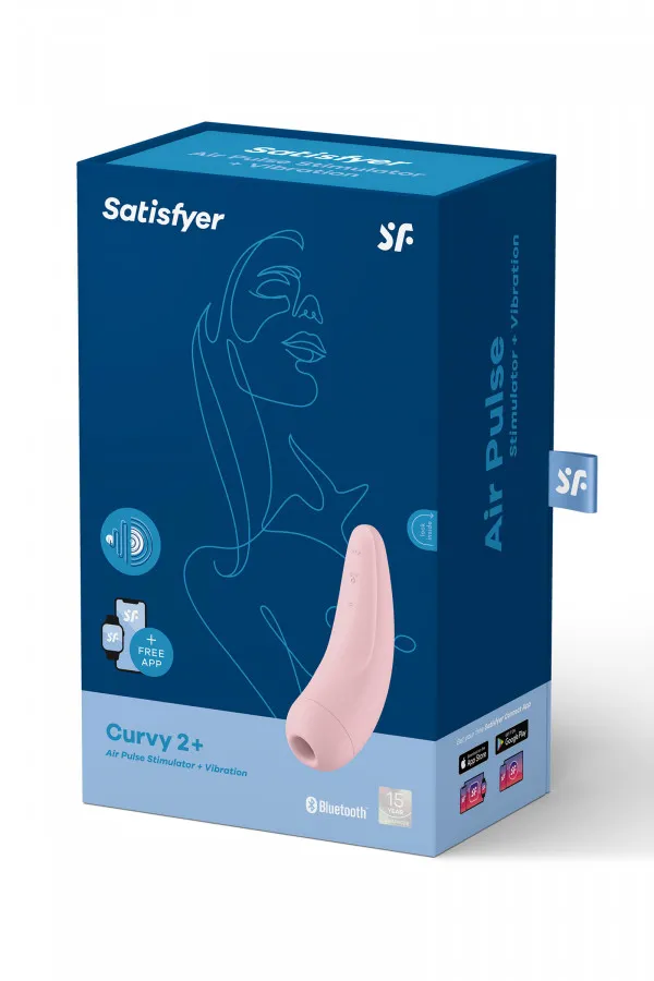 Sextoy connecté :Stimulateur clitoridien blanc Satisfyer Curvy 2+
