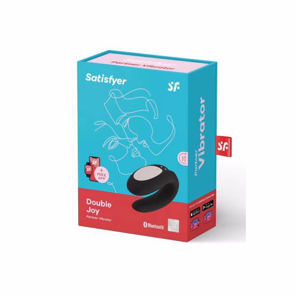 Stimulateur connecté noir de couple Satisfyer Double Joy
