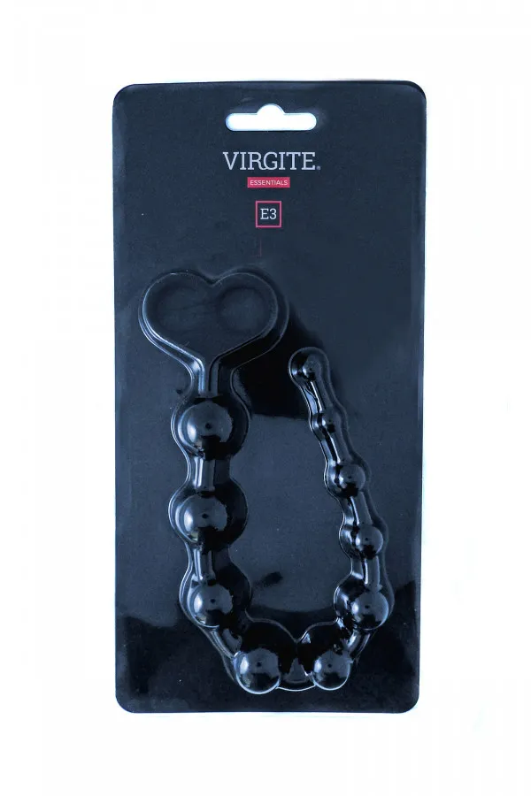 Chapelet anal noir en silicone