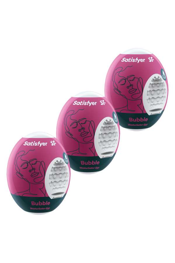 Satisfyer Egg Bubble, coffret de 3 masturbateurs