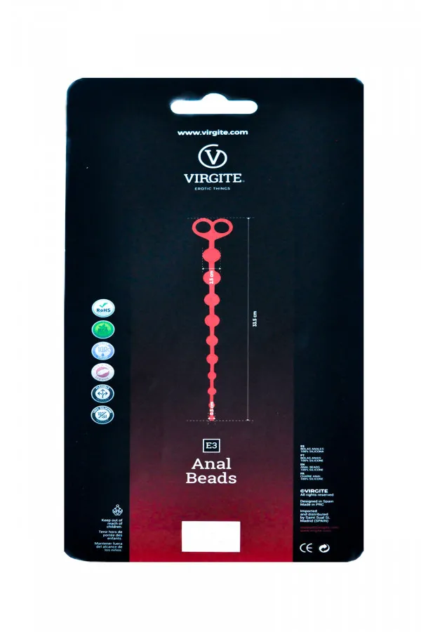 Chapelet anal noir en silicone