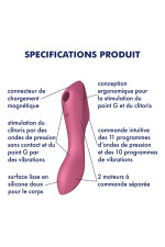 Satisfyer Curvy Trinity 3, vibromasseur air pulsé et point G