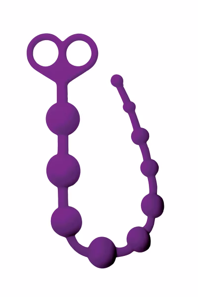 Chapelet anal noir en silicone