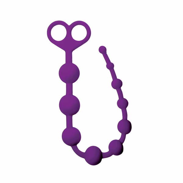Chapelet anal noir en silicone