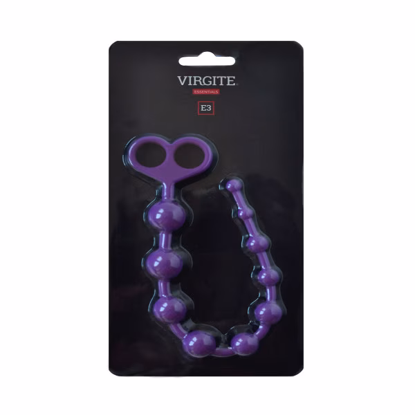 Chapelet anal noir en silicone